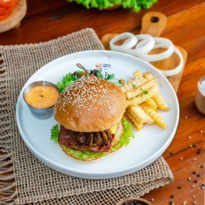 69 Mushroom Cheese  Burger